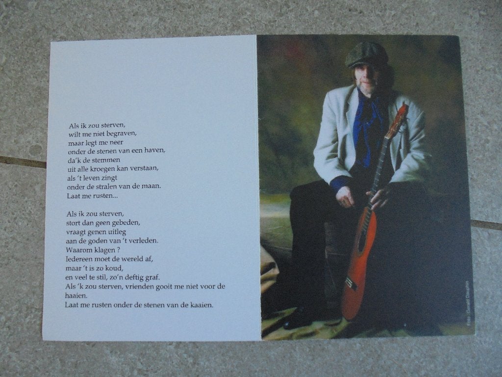 Bidprentje Wannes Van De Velde, Envoi, Image pieuse