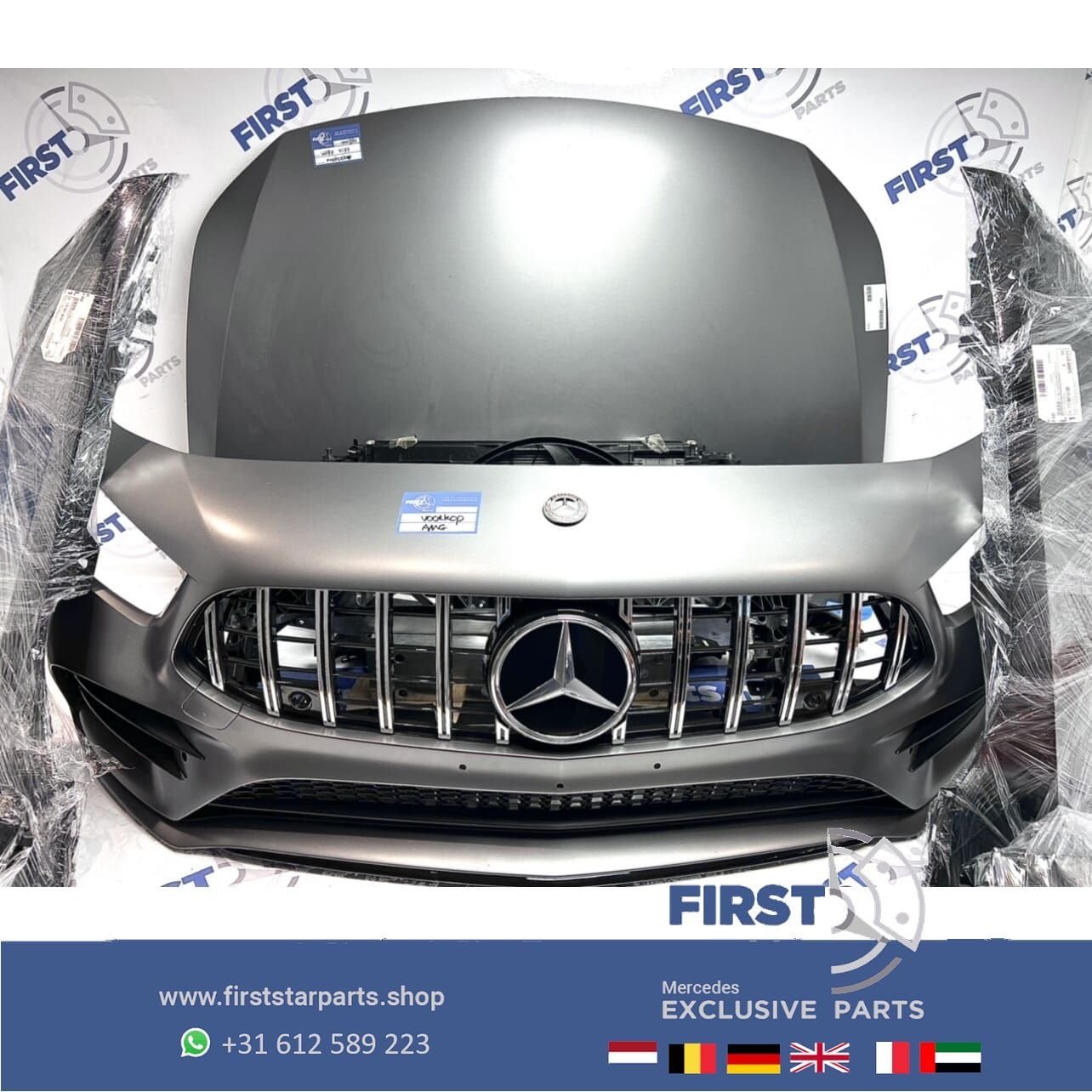 2023 W177 V177 GT A35 AMG LINE VOORKOP MAT GRIJS Mercedes A, Gebruikt, -, Voor, Ophalen of Verzenden