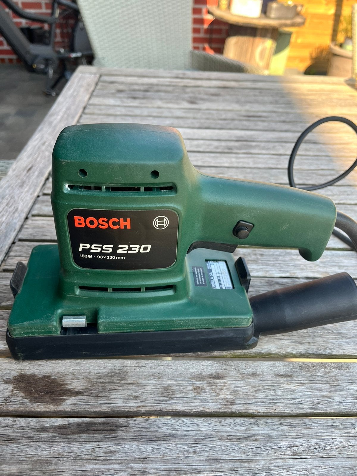 vlakschuurmachine BOSCH PSS 230, Bricolage & Construction, Outillage | Ponceuses, Enlèvement, Comme neuf, Moins de 600 watts, Ponceuse orbitale
