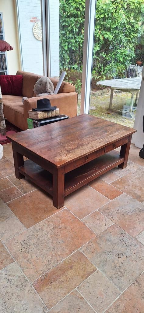 Koloniale salontafel, Ophalen, Gebruikt, 50 tot 75 cm, Koloniaal