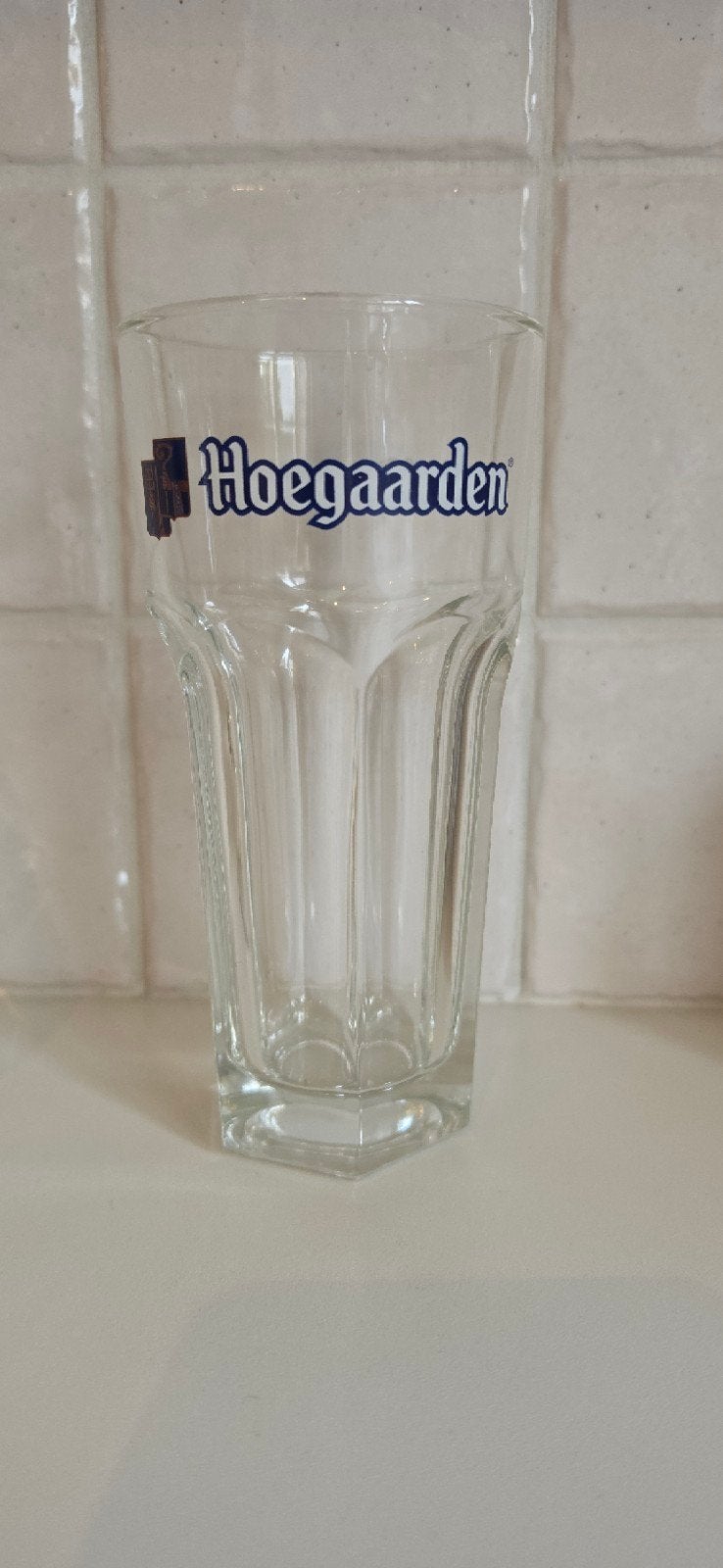 Hoegaarden glas, Verzamelen, Ophalen of Verzenden, Zo goed als nieuw, Glas of Glazen, Overige merken