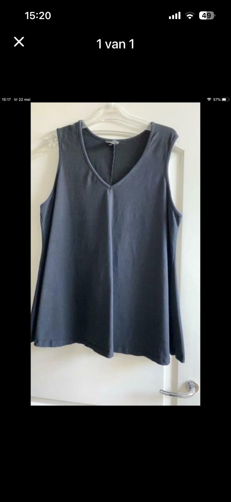 Topje apart maat 46/48, Zwart, Maat 46/48 (XL) of groter, Ophalen of Verzenden, Zonder mouw