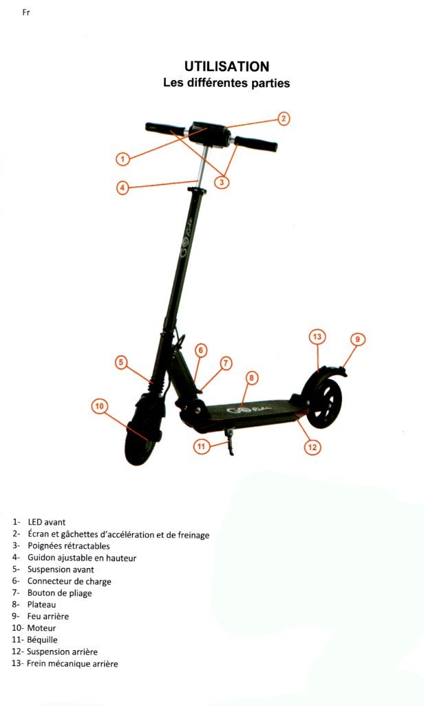 Trottinette électrique, Vélos & Vélomoteurs, Enlèvement, Utilisé, Autres types, Trottinette électrique