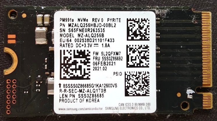 Samsung 256GB NVMe M.2 SSD – 93% gezondheid, Computers en Software, Harde schijven, Intern, Gebruikt, SSD, Ophalen of Verzenden