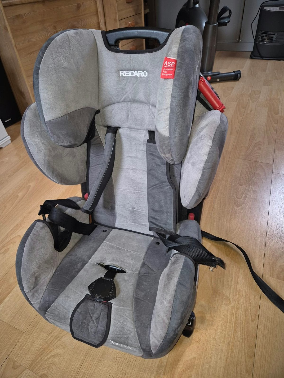 Recaro Young Sport (grijs/antraciet), Kinderen en Baby's, Ophalen of Verzenden, Gebruikt, 9 t/m 36 kg, Autogordel