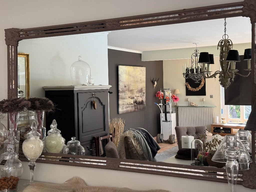 Grote spiegel, Huis en Inrichting, Woonaccessoires | Spiegels, Ophalen, Gebruikt, 125 cm of meer, Minder dan 100 cm