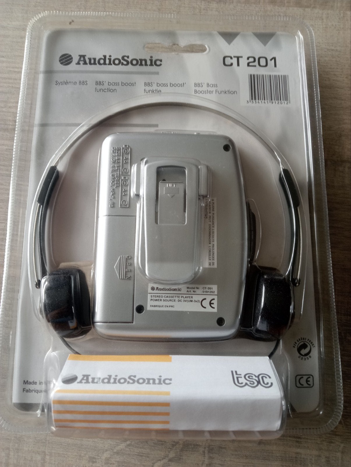 Lecteur de cassettes stéréo Walkman AudioSonic CT201, Enlèvement ou Envoi, Walkman ou Baladeur