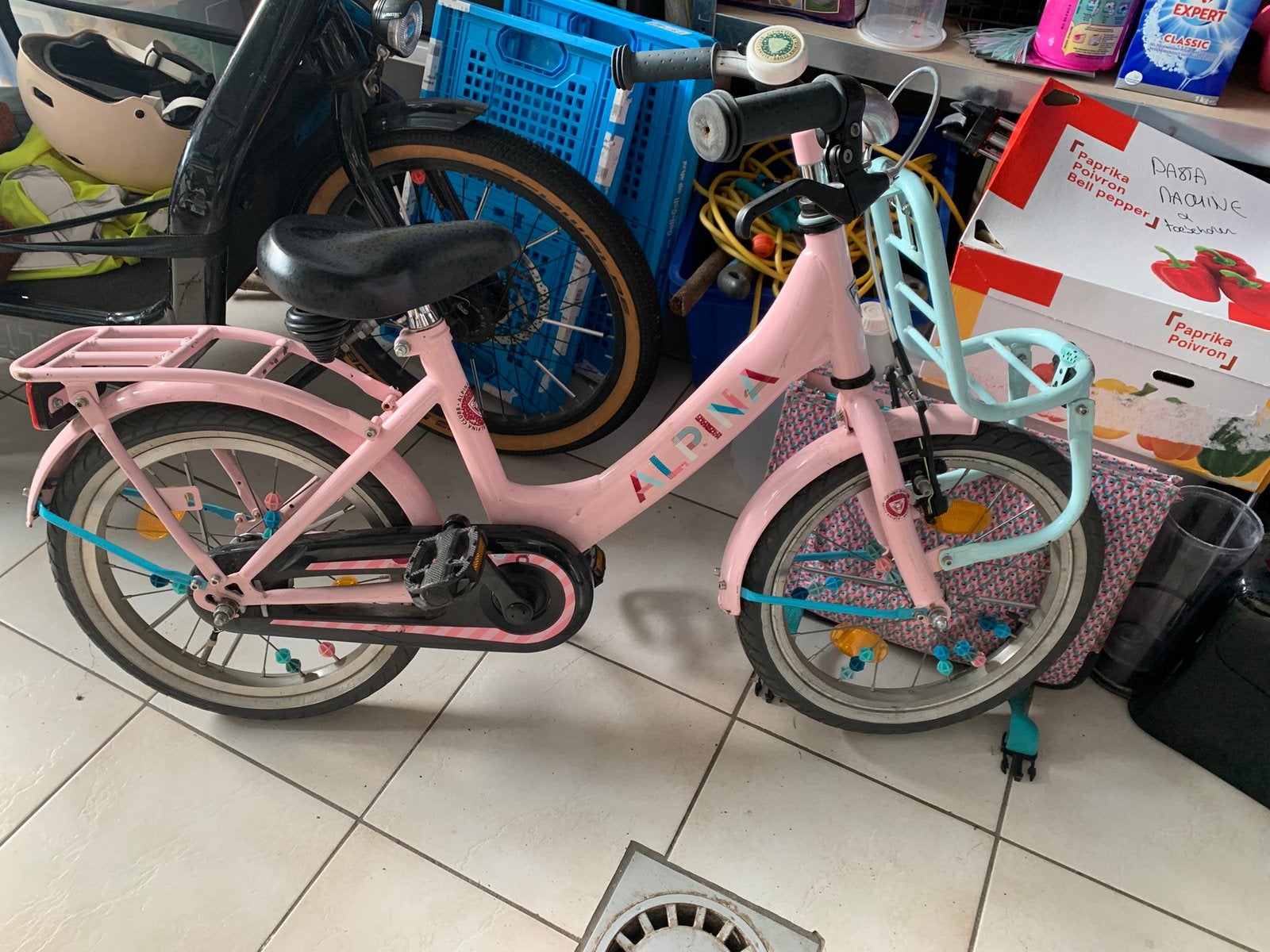 Alpina meisjesfiets 16 inch, Fietsen en Brommers, Ophalen, Terugtraprem, Gebruikt, Handrem