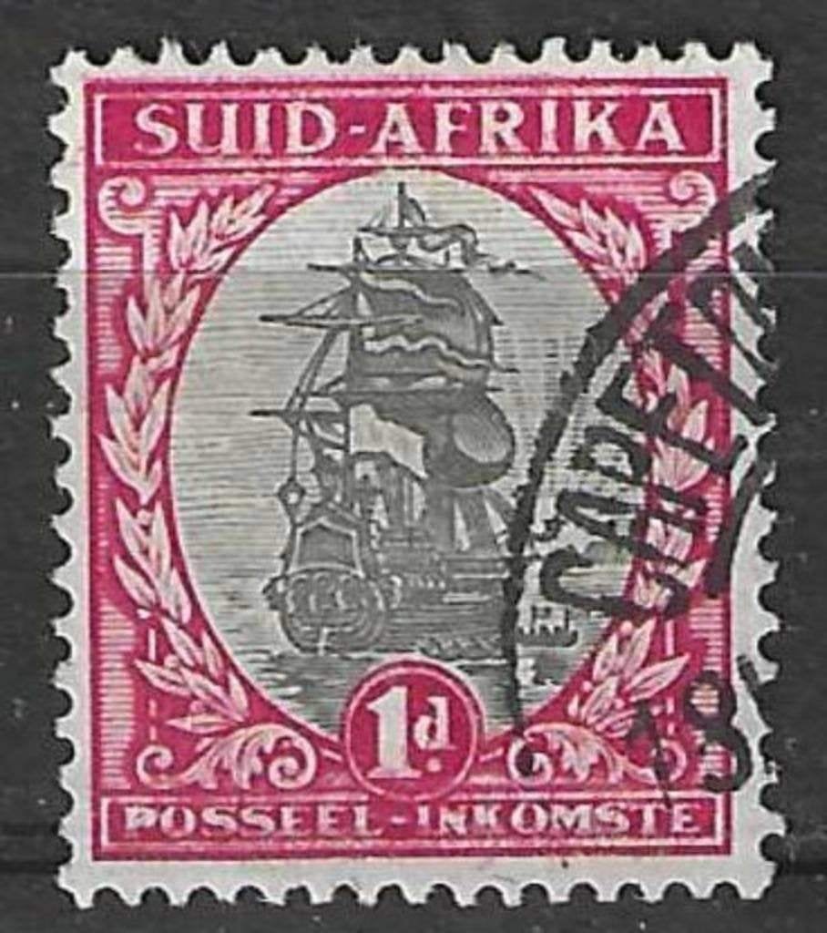 Afrique du Sud 1930/1936 - Yvert 48 - Navire Drommedari (ST), Envoi, Afrique du Sud, Affranchi