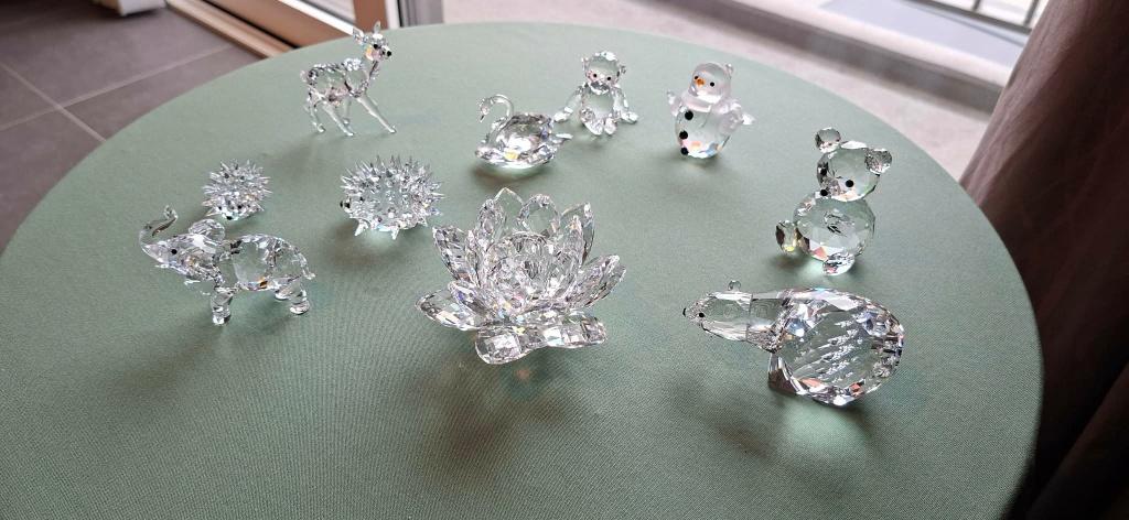 Swarovski beeldjes waaronder lelie als kaarsenhouder, Verzamelen, Ophalen, Zo goed als nieuw, Figuurtje