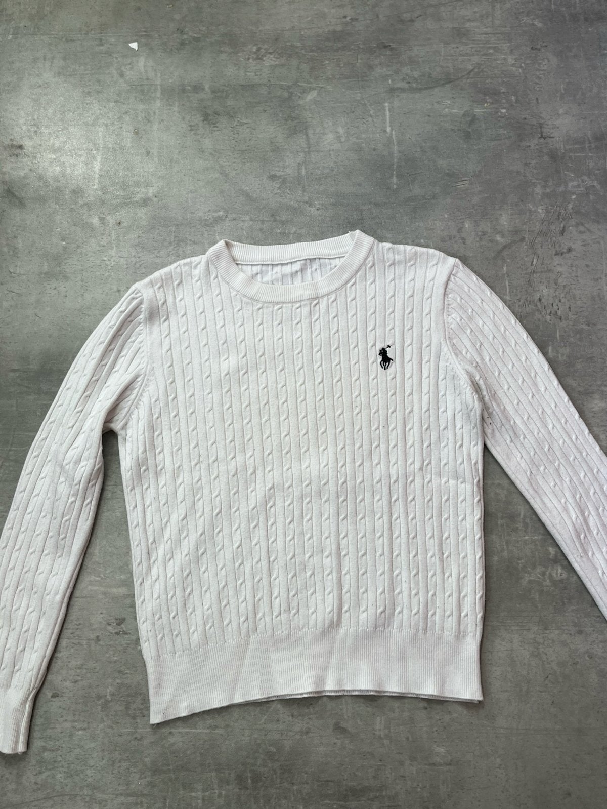 pull Ralph Lauren blanc, Enlèvement ou Envoi, Comme neuf, Autres tailles, Blanc