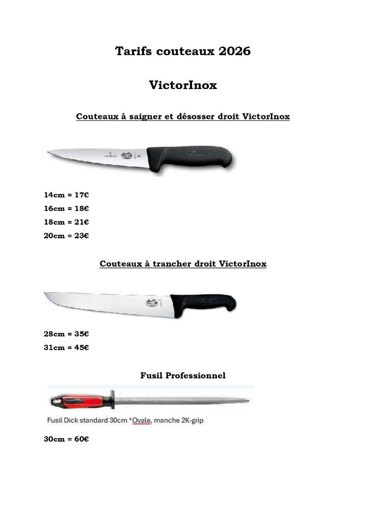 Couteaux professionnels VictorInox, Neuf, Résiste au lave-vaisselle, Couverts en vrac, Enlèvement