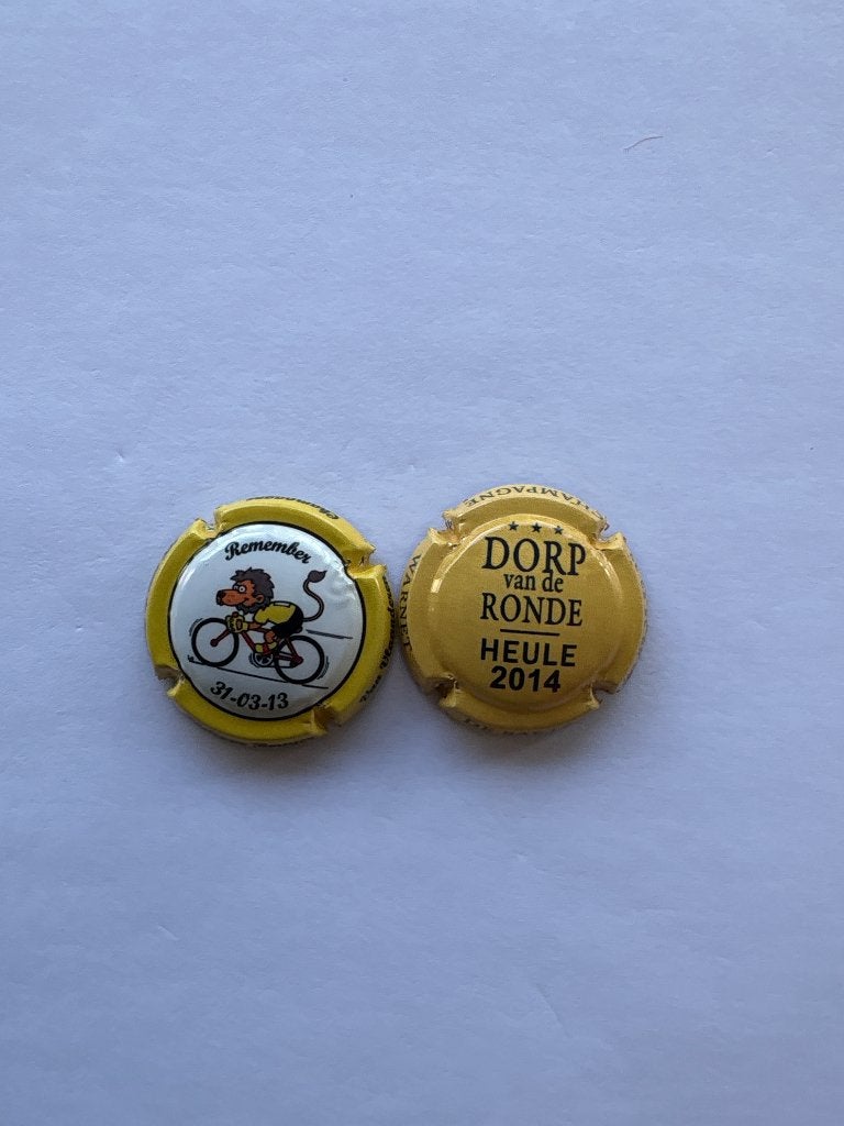 Champagne capsules Ronde van Vlaanderen 2 stuks, Ophalen of Verzenden