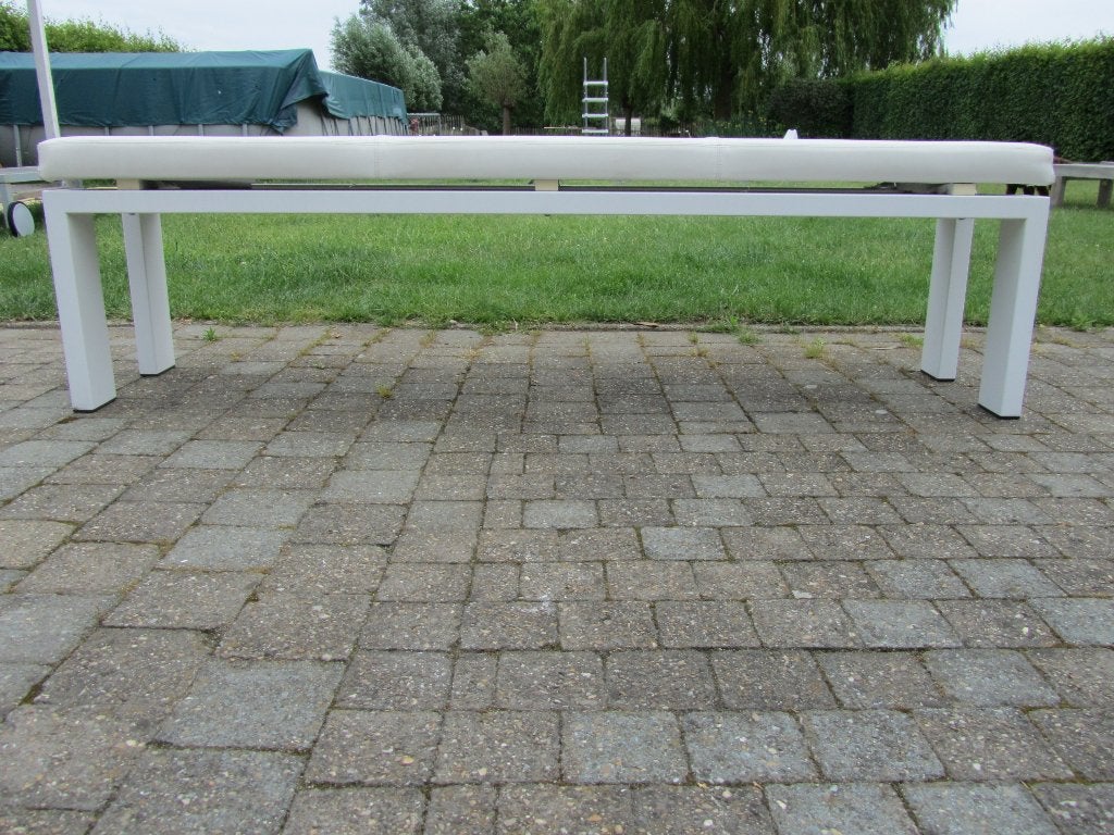 Joli zitbank - lengte 180 - wit leder, Huis en Inrichting, Ophalen, Gebruikt, Wit, Design