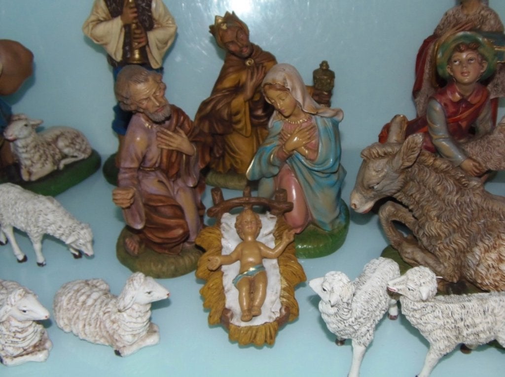 Kerststalfiguren / kerststal ,kerstmis antiek, Ophalen