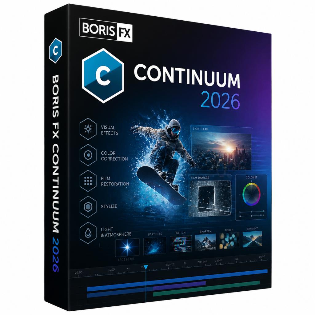 Boris FX Continuum Complete 2026, Informatique & Logiciels, Logiciel Navigation, Enlèvement, Neuf