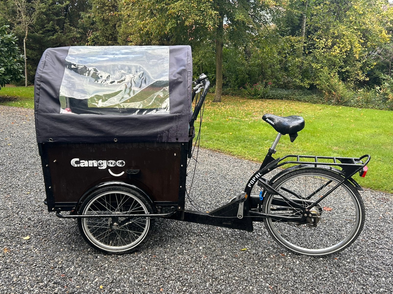 Bakfiets Cangoo, Ophalen, Gebruikt, 4 kinderen of meer, Huif