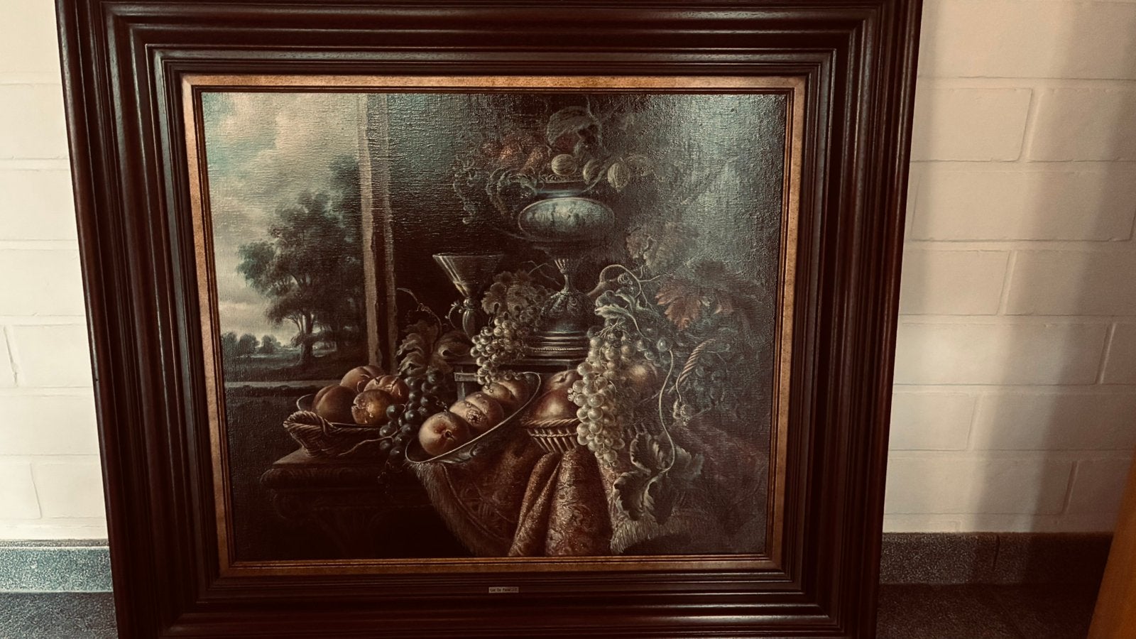 Olieverschilderij 85x95, Antiek en Kunst, Ophalen, Stilleven