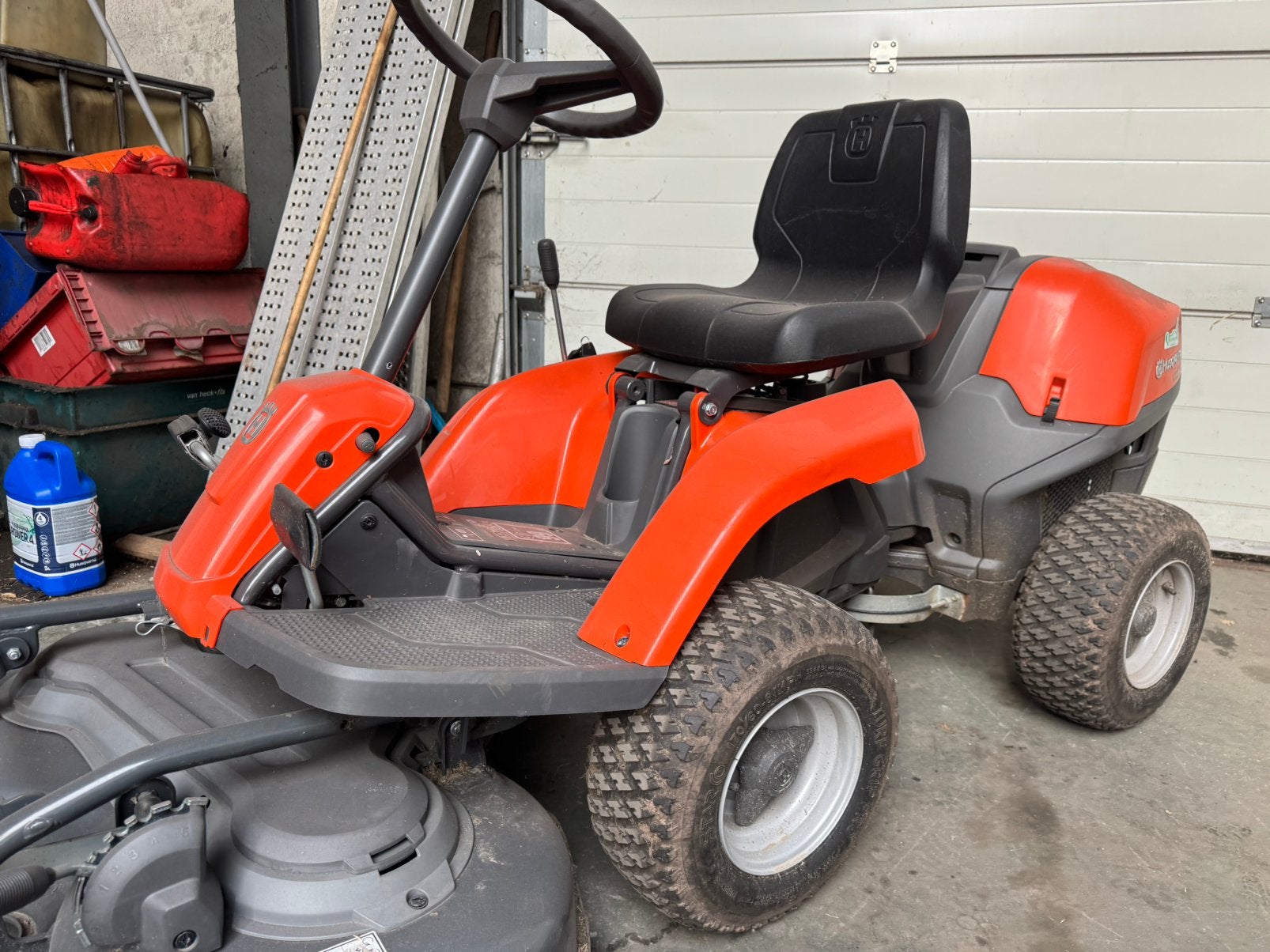 Husqvarna R115c, Tuin en Terras, Zitmaaiers, Ophalen, Gebruikt, Mulchfunctie, 90 tot 120 cm