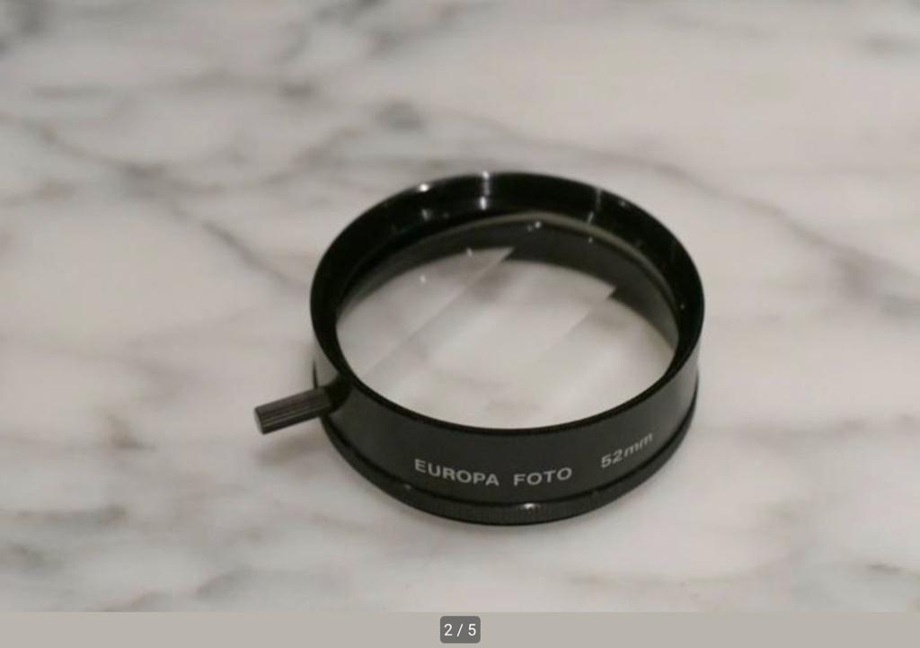 Filtre à effets spéciaux photo Europa 52 mm, TV, Hi-fi & Vidéo, Photo | Filtres, Autres marques, Enlèvement ou Envoi, 50 à 60 mm