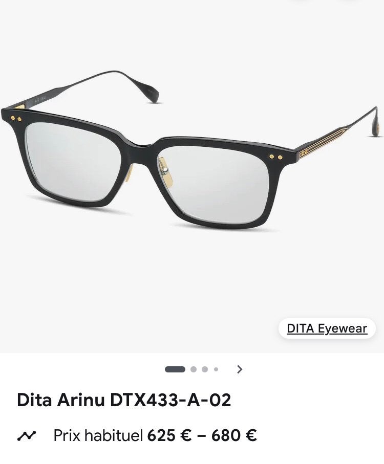 Lunettes dita, Handtassen en Accessoires, Ophalen of Verzenden, Zo goed als nieuw, Bril
