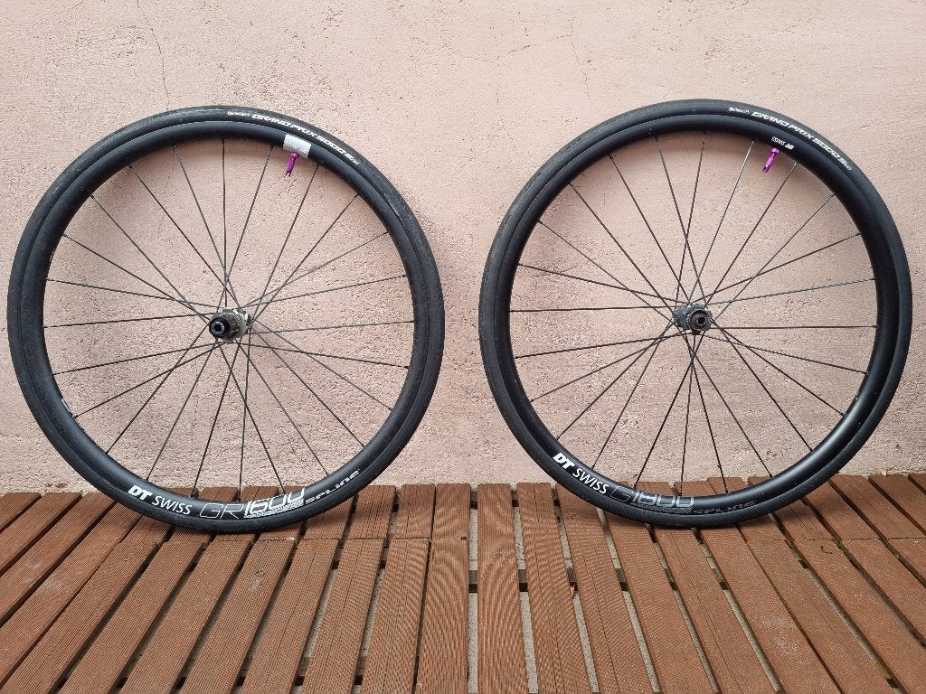 roues DT Swiss GR1600 / G1800 + Pneus Conti GP5000 S TR, Fietsen en Brommers, Fietsonderdelen, Gebruikt, Gravelbike, DT SWISS