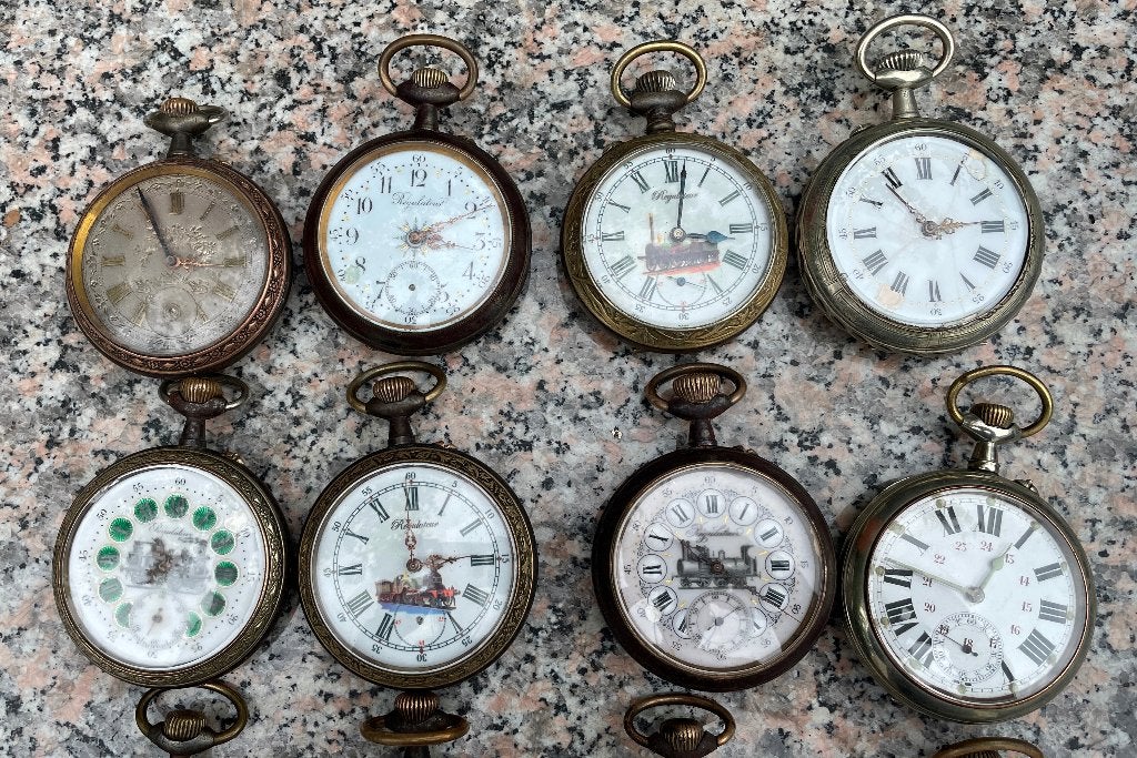 REGULATEUR horloge groot 69 mm horloge, lot van 15 horloges, Ophalen, Zakhorloge, Staal, 1900 tot 1930