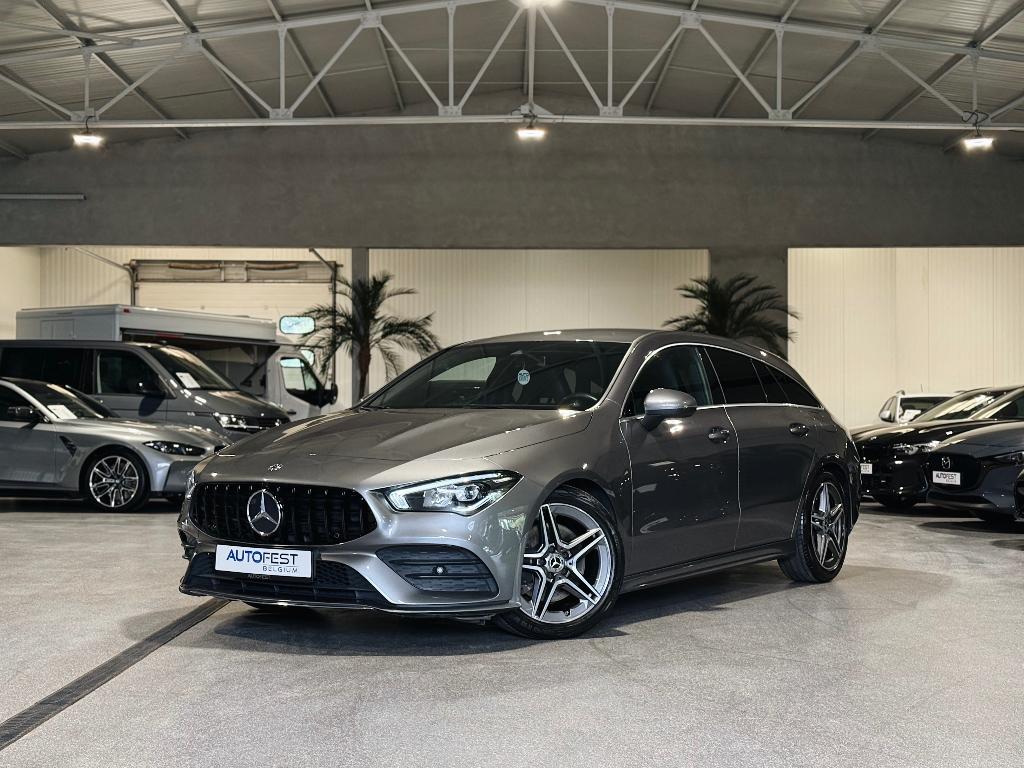 Mercedes-Benz CLA200d AMG-Line Shooting Brake - Garantie, Auto's, Bedrijf, Zilver of Grijs, 1950 cc, Leder en Alcantara