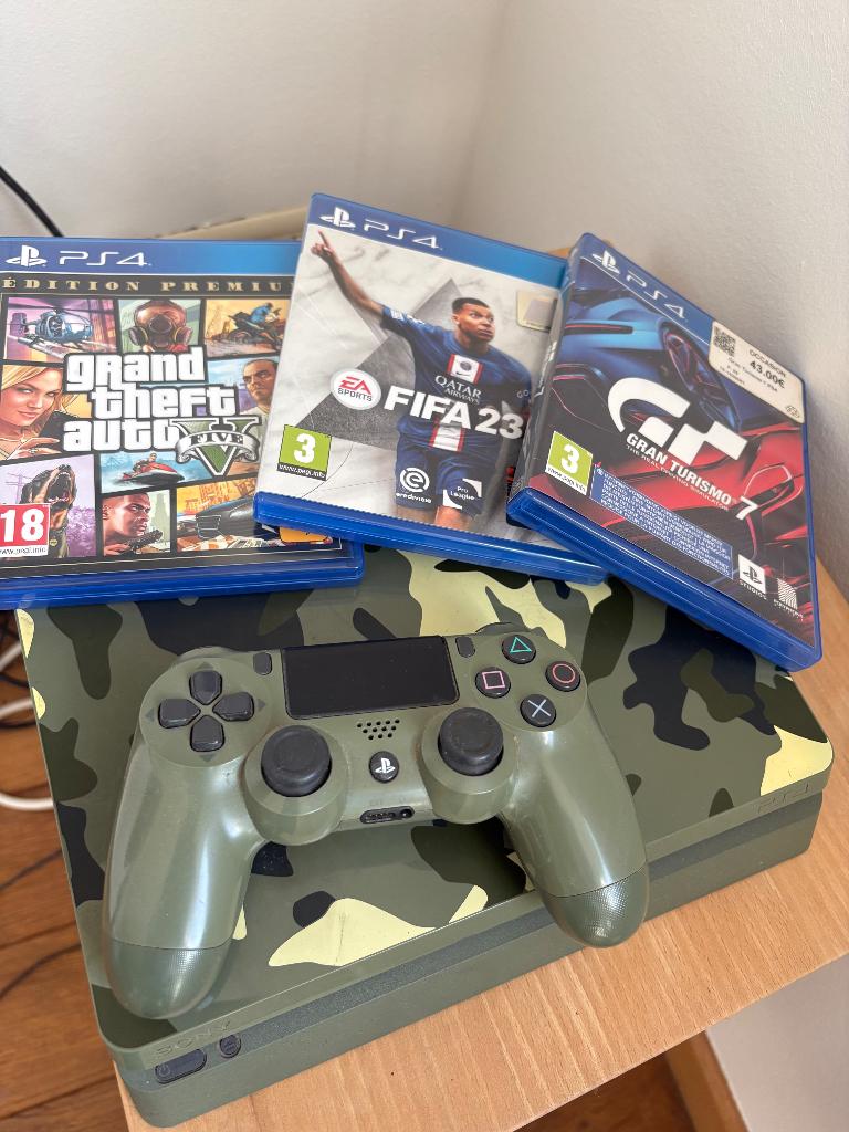 PlayStation 4 limited edition + 3 jeux, Avec 1 manette, Comme neuf, Enlèvement, 1 TB