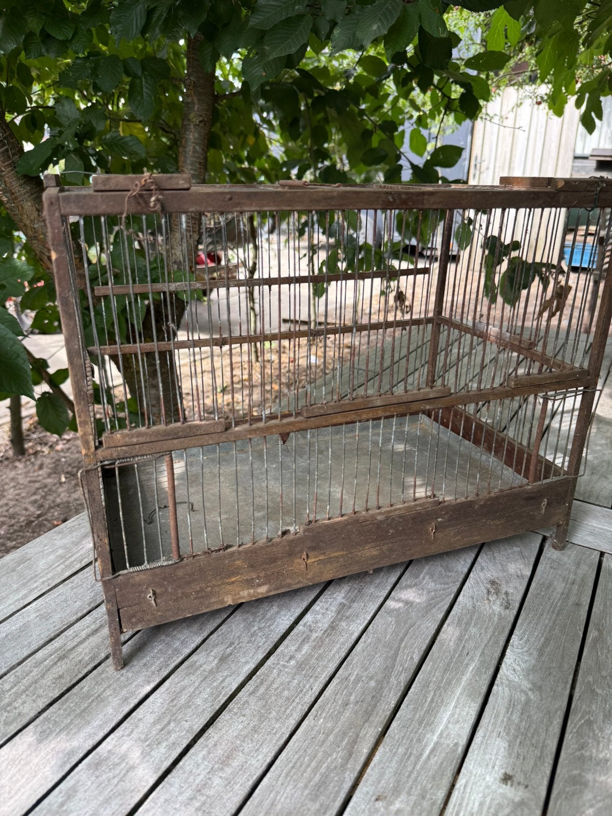 Brocante franse vogelkooi, Animaux & Accessoires, Oiseaux | Cages & Volières, Enlèvement, Comme neuf, Cage à oiseaux