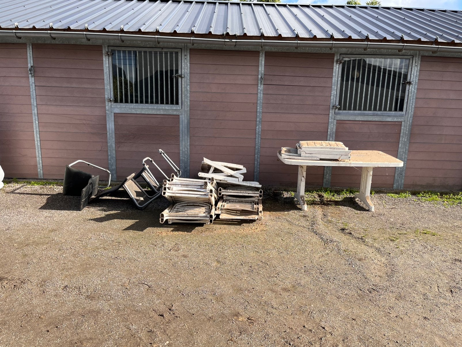 Gratis plastique tuinset, Enlèvement, Utilisé, Synthétique, Pliant