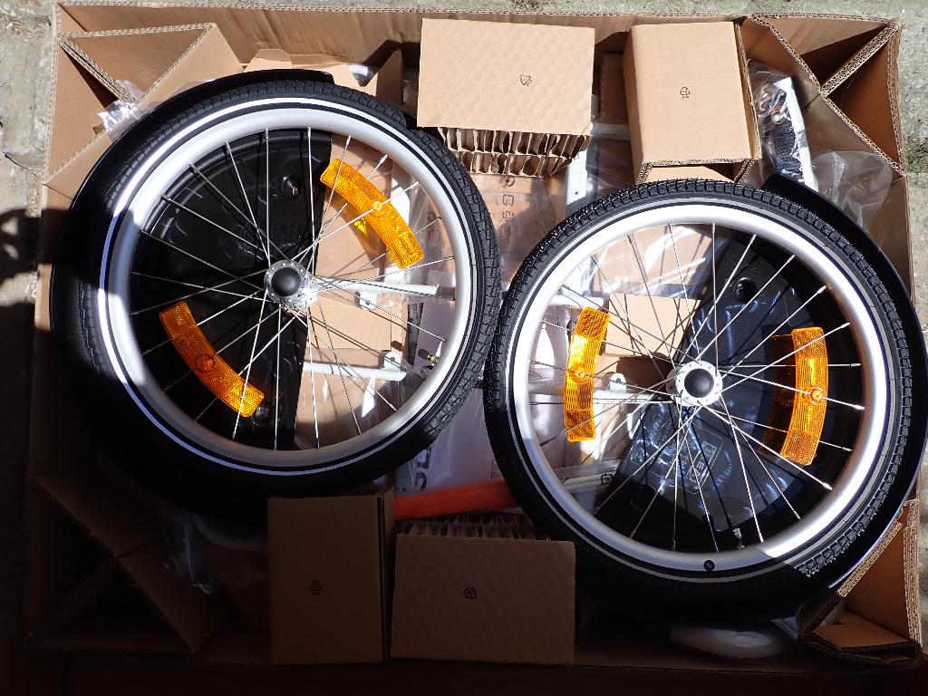 Fietskarretje merk Sladda, Fietsen en Brommers, Fietsaccessoires | Aanhangwagens en Karren, Ophalen, Nieuw, Bagagekar