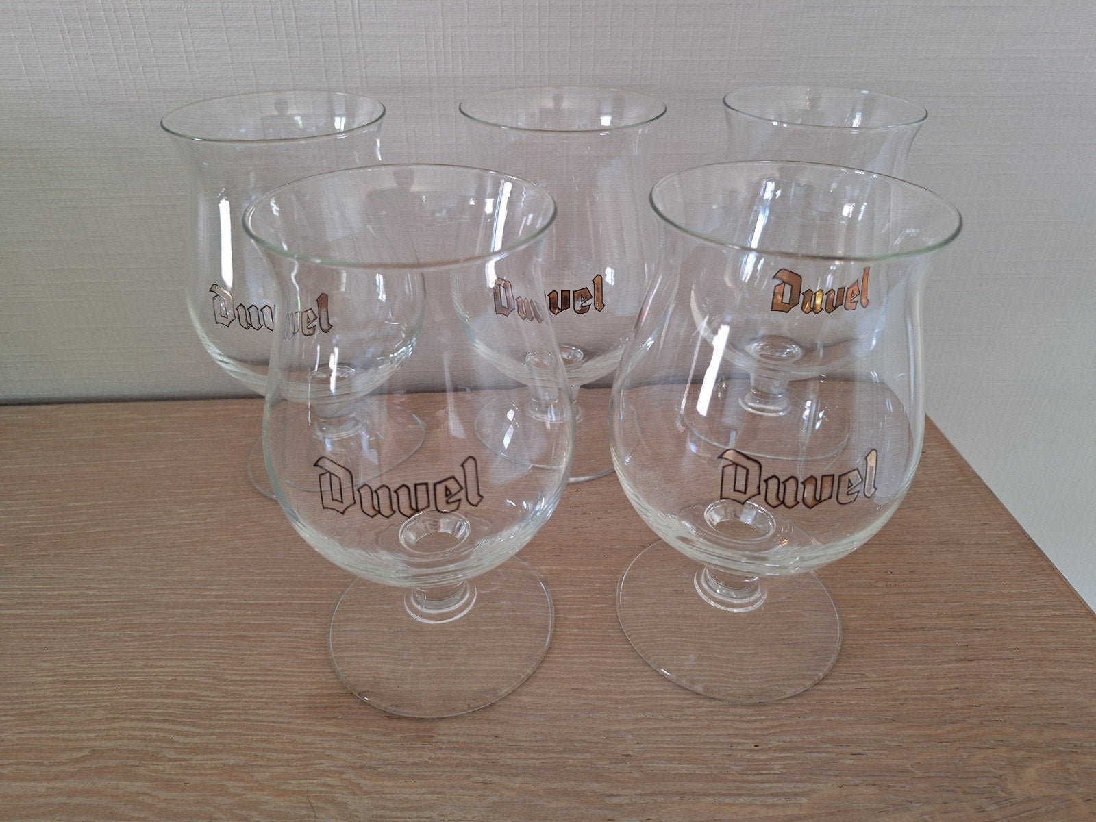 5 Duvel glazen voor 7 euro, Ophalen