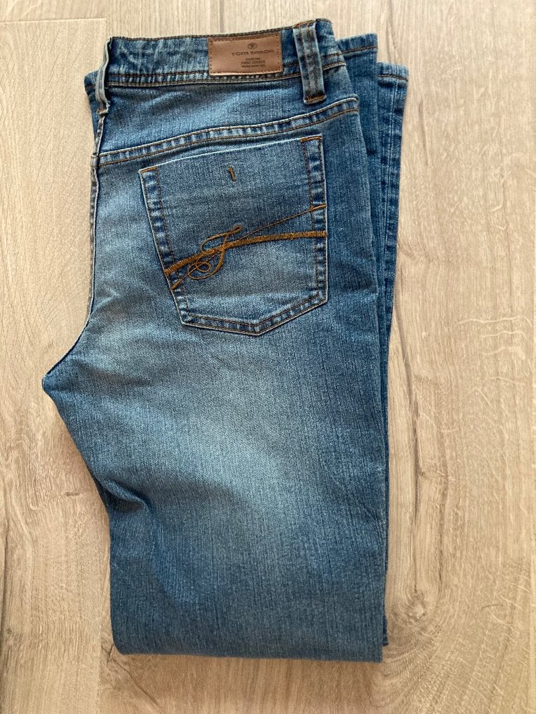 Jeans broek, Kleding | Heren, Spijkerbroeken en Jeans, Ophalen of Verzenden, Zo goed als nieuw, Blauw, Tom Tailor