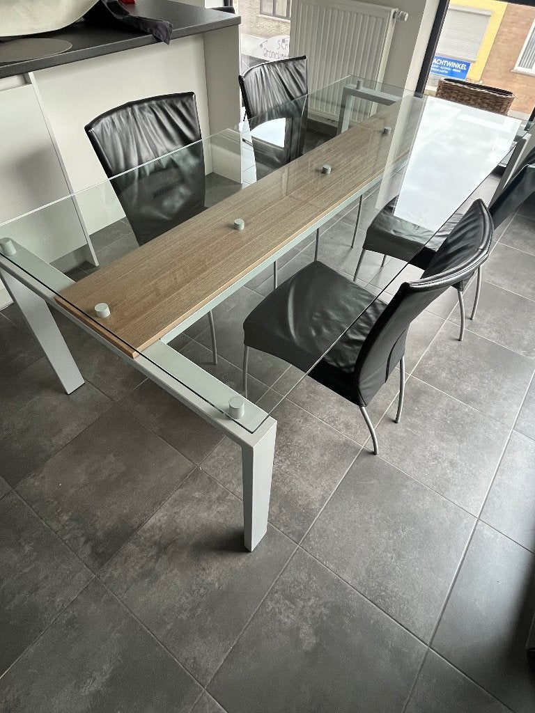 Eettafel, Huis en Inrichting, Tafels | Eettafels, Ophalen, Gebruikt, 200 cm of meer, 50 tot 100 cm
