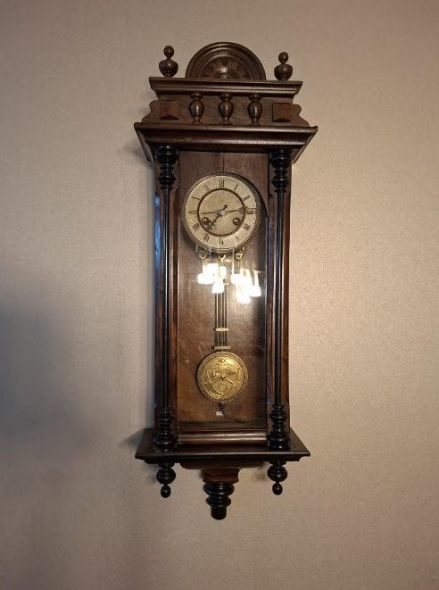Antieke Junghans hangklok van 1920, Antiek en Kunst, Antiek | Klokken, Ophalen