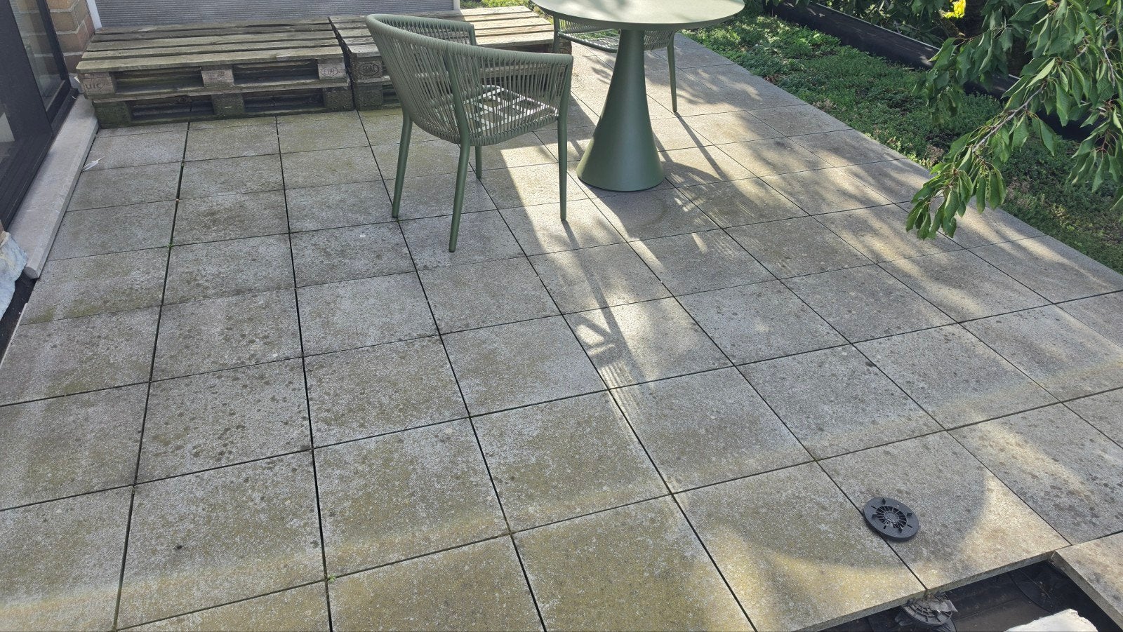gratis terrastegels 40x40x3 cm 140 stuks 23m², Tuin en Terras, Tegels en Klinkers, Ophalen, Natuursteen, Terrastegels