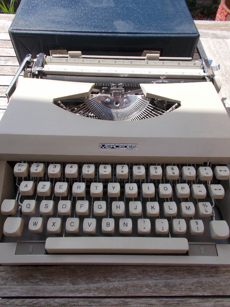 Originele vintage typemachine Mercedes, jaren 60,, Antiek en Kunst, Ophalen of Verzenden