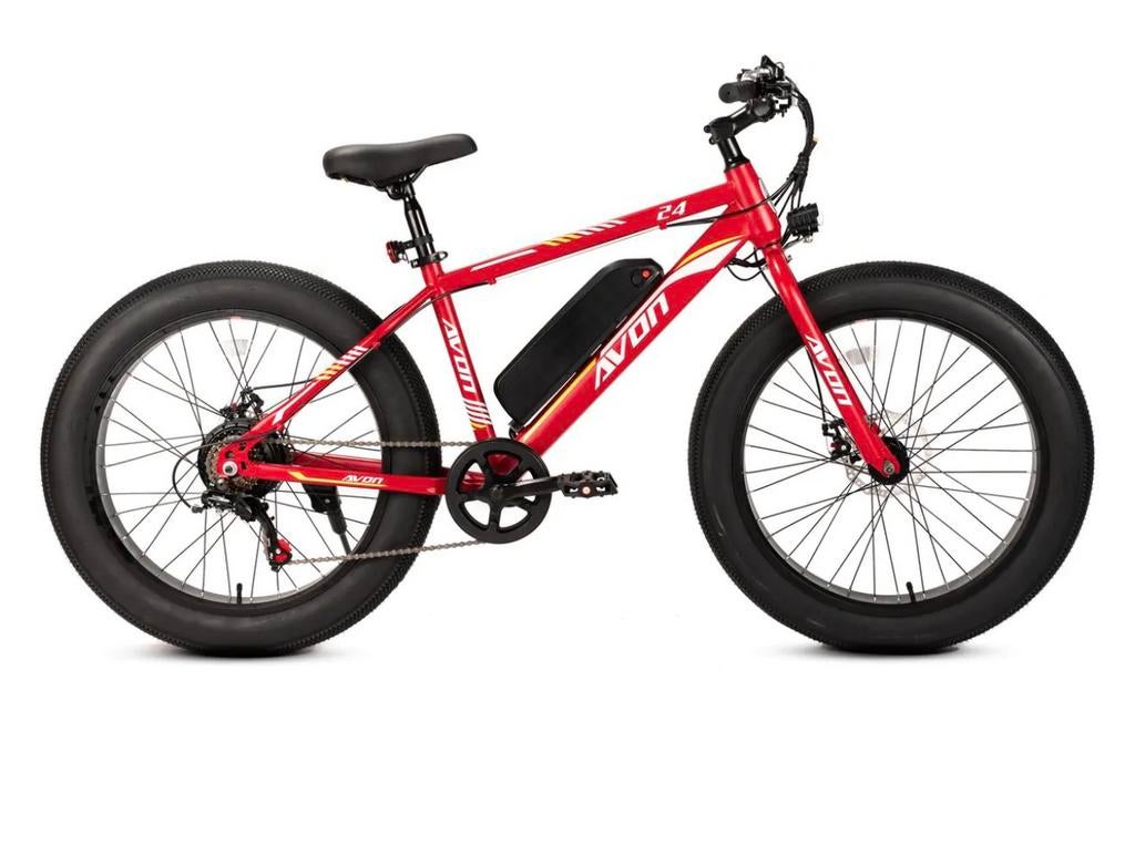 Avon X6 250w E-bike Fatbike 250w Motor 26 Inch Rood, Fietsen en Brommers, Elektrische fietsen, Gebruikt, 59 cm of meer, 50 km per accu of meer
