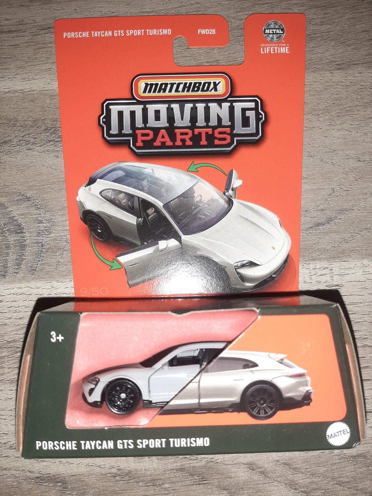 Matchbox Moving Parts Porsche Taycan GTS Sport Turismo, Ophalen of Verzenden, Nieuw, Auto