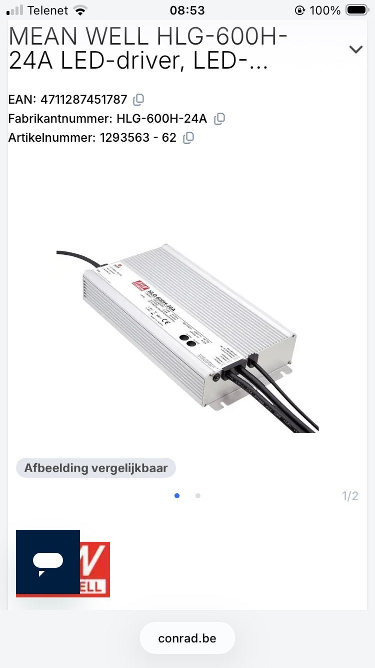LED transformator, Doe-het-zelf en Bouw, Ophalen, Nieuw