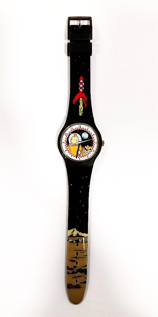 Montre Tintin Lune - Édition limitée - Hergé Moulinsart, Collections, Personnages de BD, Comme neuf, Tintin, Enlèvement ou Envoi