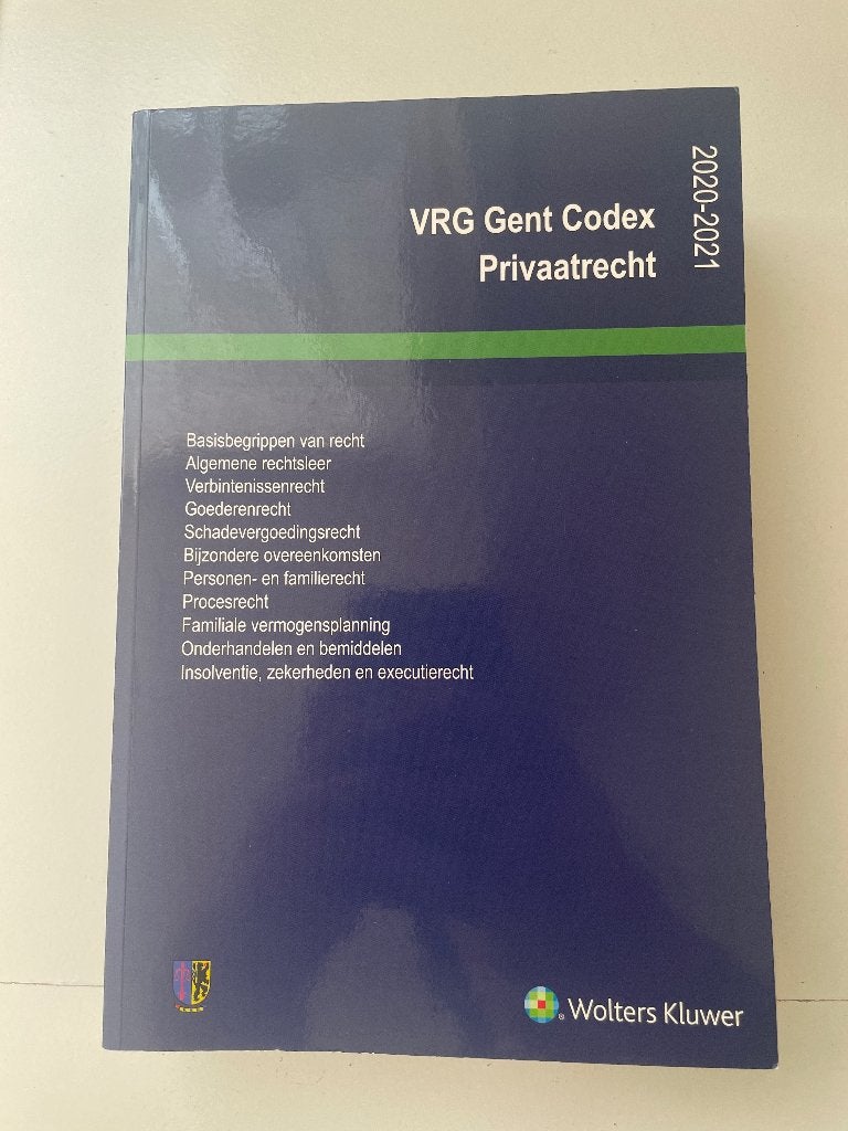 Vrg gent codex privaatrecht, Boeken, Ophalen, Nieuw