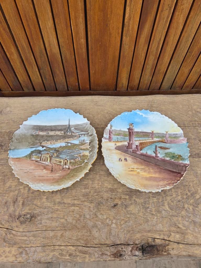 2 decoratieve platen, universele tentoonstelling 1900 PARIS, Ophalen of Verzenden