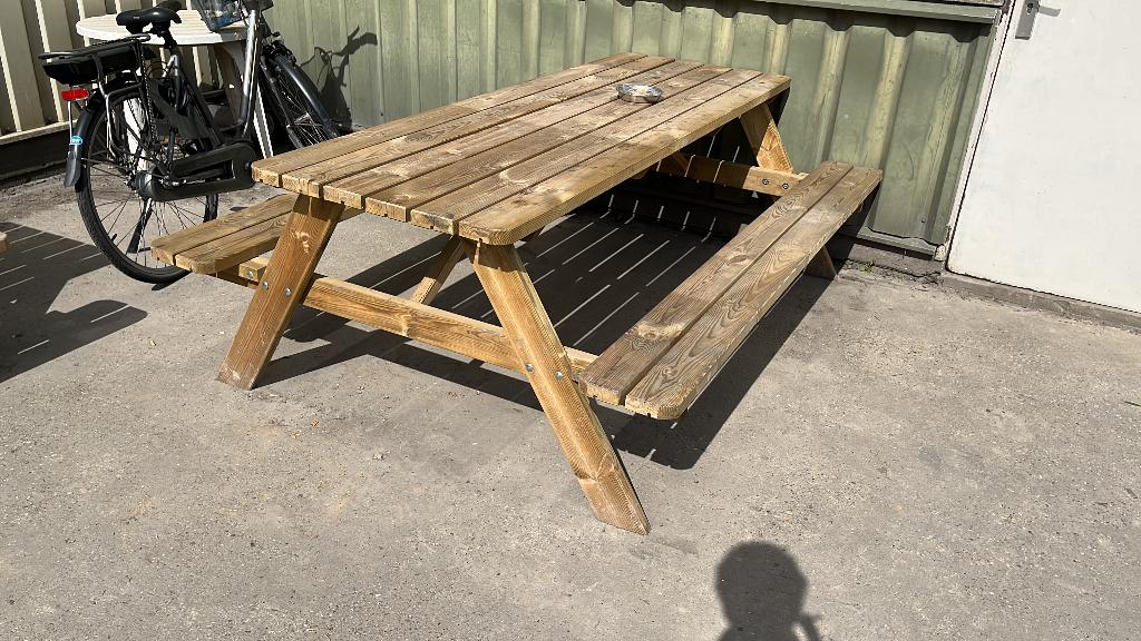 stevige picknicktafels - nieuw en geïmpregneerd, Tuin en Terras, Picknicktafels, Nieuw, Ophalen of Verzenden, Inklapbaar, Rechthoekig