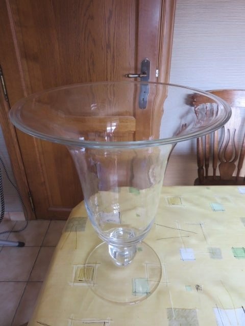 pomax vaas  in glas, 35 cm, Nieuw, Ophalen of Verzenden, Glas