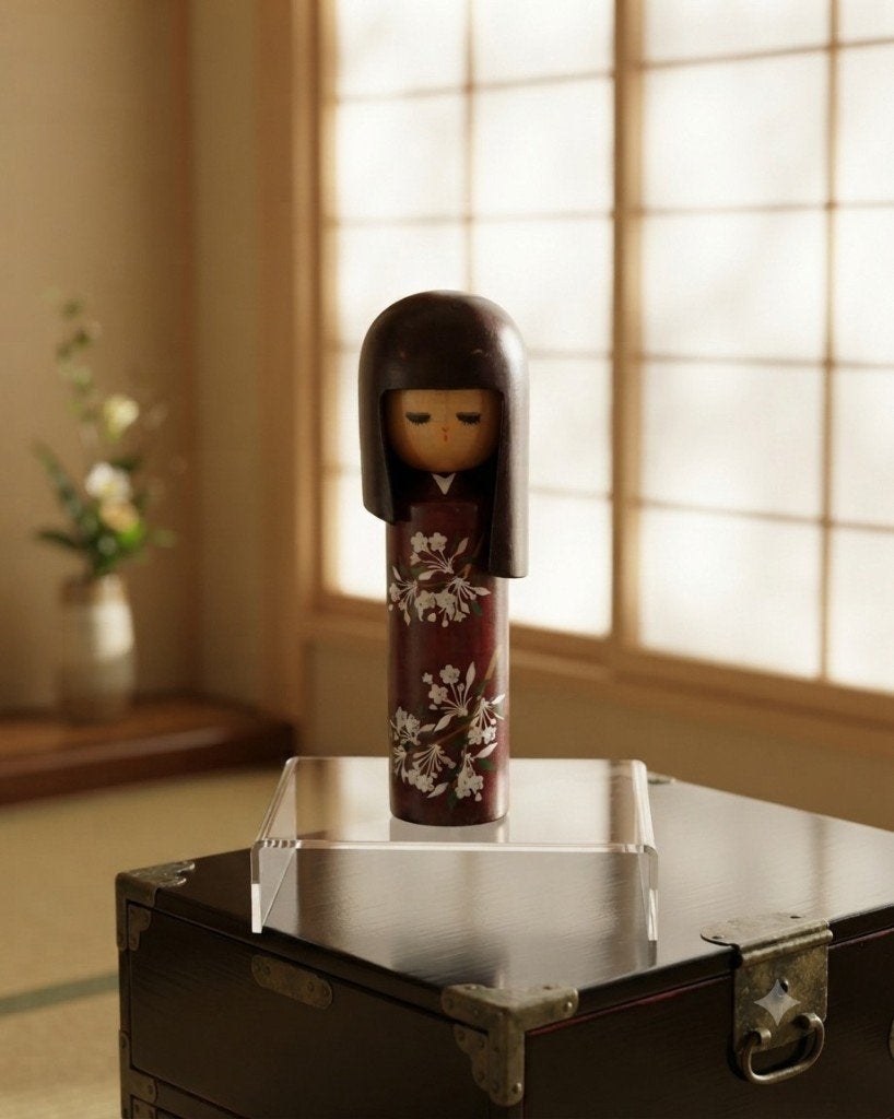 Magnifique grand Yayoi Kokeshi de Seifu Gono, Antiquités & Art, Art | Art non-occidental, 22 cm, Japon, Bois, Poupée