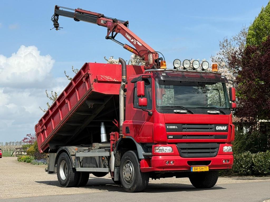 Ginaf X2220L 4x4 ! Grue/benne à trois côtés ! DK1207, Autos, Camions, Achat, Entreprise, Autres couleurs, Diesel