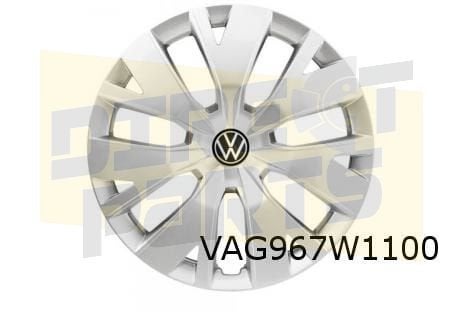 Volkswagen Wieldop 16'' (UWP chromeglas/ zwart/ fijnzilver), -, Verzenden, -, Nieuw