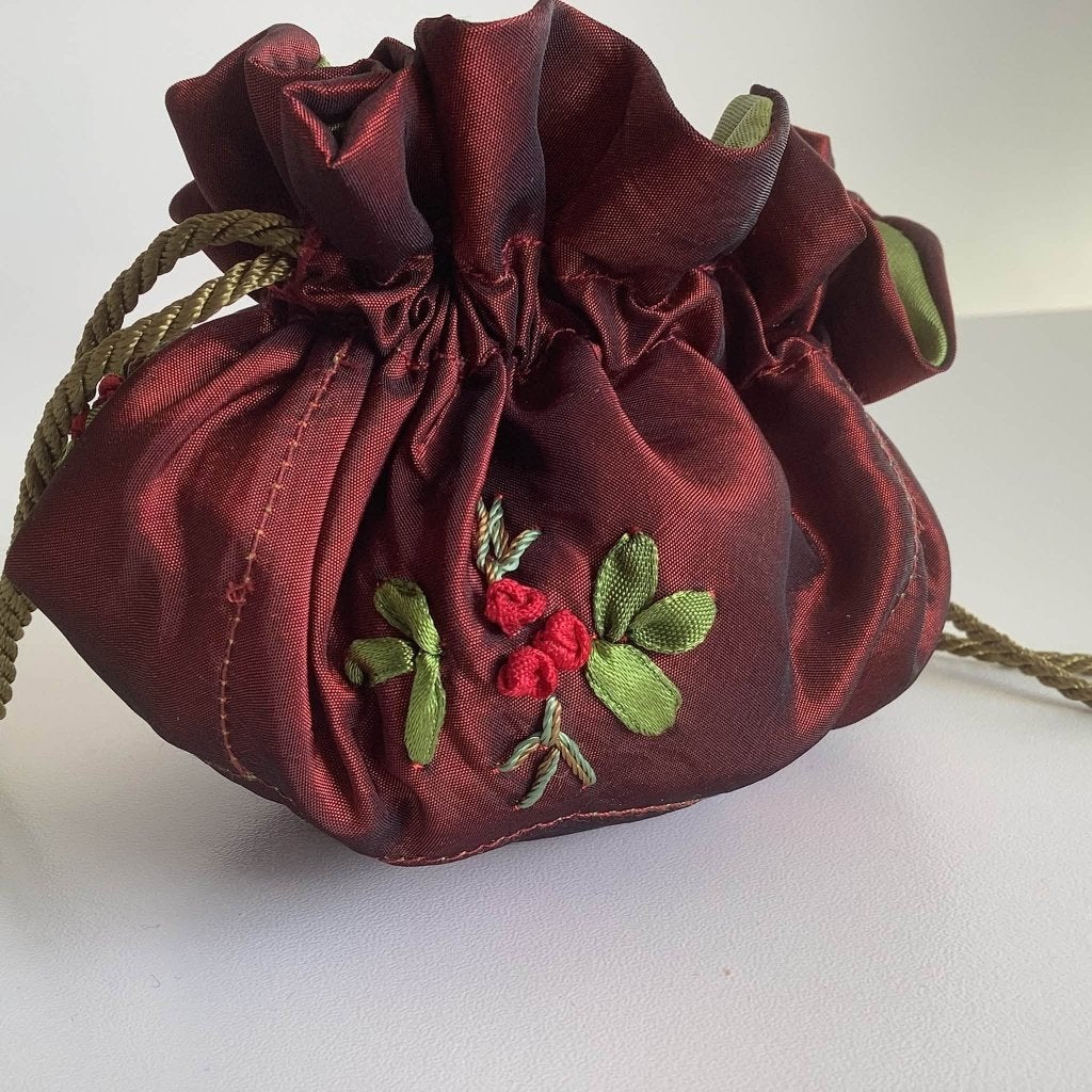 Feestelijk bordeaux tasje, Handtassen en Accessoires, Ophalen of Verzenden, Zo goed als nieuw, Rood, Avondtasje